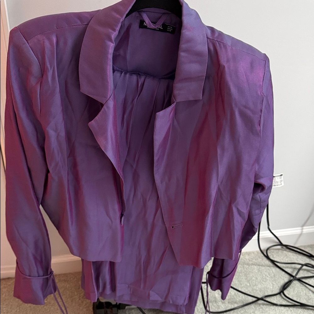 Purple Button-Up Blouse